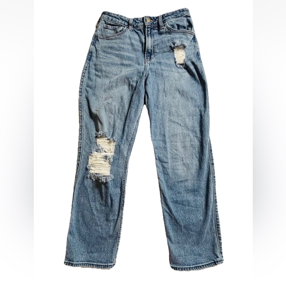 Hollister Ultra High Rise Vintage Straight Jeans Womens Sz 5R W27 L25 Blue - Picture 10 of 10